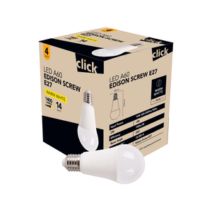 Click A60 ES LED 1400lm Warm White 14W Globe - 4 Pack