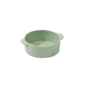 Dual-Handle Ceramic Pet Feeding Bowl/700ml/Green