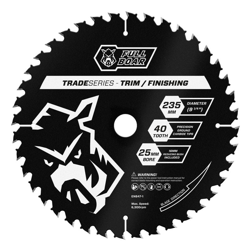 235mm 40t Trade Series Circular Saw Blade