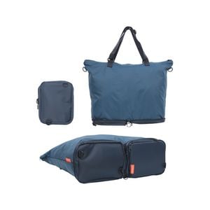 KOELE Navy Shopper Bag Tote Bag Foldable Travel Laptop Grocery KO-DUAL