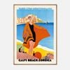 Galrie Vintage Corsica Calvi Beach Travel Poster by Roger Broders Art Deco Wall Art, Wood Frame, A2 42 x 60cm (16 x 24inch)