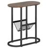 Costway Side Table End Table Nightstand W/magazine Holder Brown & Black