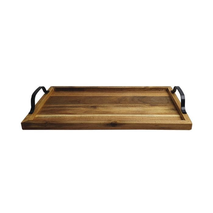 Coffee Culture Acacia Rectangle Home/Bar Beverage Serving Tray 44x24cm Brown
