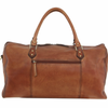 Pierre Cardin Smooth Leather Overnight Bag - Cognac
