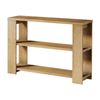 Oikiture Modern Console Table Two Open Shelves Entryway Storage Decor Natural