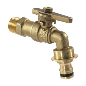 FIX-A-TAP 13mm 1/2" Lead-Free Brass Quarter Turn Tap 'N' Snap Garden Tap
