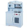 Costway Play Kitchen Wooden Playset Range Hood Accessories-Blue
