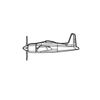 Ignite Laser Grumman F8F Bearcat - Carrier-Based Fighter Aircraft Silhouette Metal Wall Art Coated Black 23.6 inch - 60 cm
