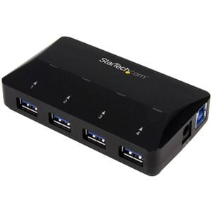 Startech.com 4-port Usb 3.0 Hub Plus Dedicated Charging Port - 5gbps - 1 X 2.4a Port - Desktop Usb Hub And Fast