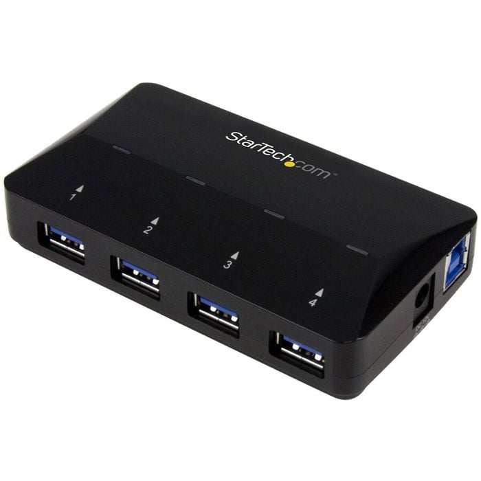 Startech.com 4-port Usb 3.0 Hub Plus Dedicated Charging Port - 5gbps - 1 X 2.4a Port - Desktop Usb Hub And Fast