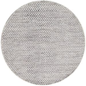 Handwoven Marble Wool Rug-6423-IVORY/SAND-120x120cm