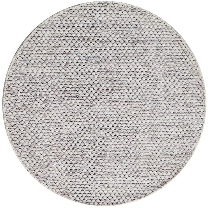 Handwoven Marble Wool Rug-6423-IVORY/SAND-120x120cm