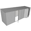 Build-a-Shed 1.5 x 6 x 2m Single and Double Hinged Side Door Skillion Shed - Zinc
