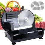 Advwin Electric Meat Slicer, 7.5" Food Slicer with Removable Stainless Steel Blade, Thickness Upgraded Meat Slicer