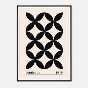 Galrie Bauhaus 1919 Classic Geometric Art Print for Modern Interiors, Black Frame, 70 x 100cm (28 x 40inch)