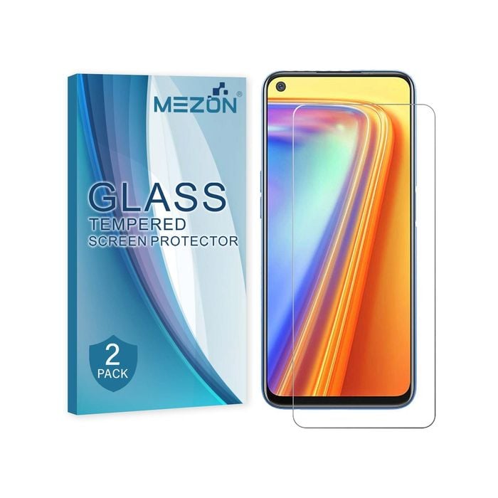 2 Pack MEZON Realme 7 5G Clear Tempered Glass Screen Protectors