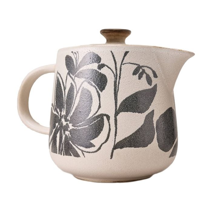 Ecology Midnight Charcoal Floral Silhouette Teapot Cecile 900ml
