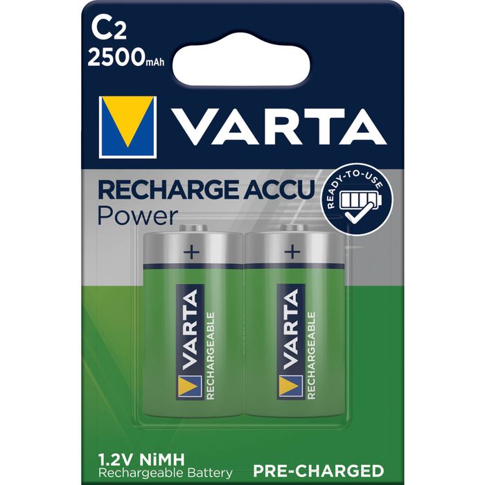 Varta C Rechargeable Batteries - 2 Pack