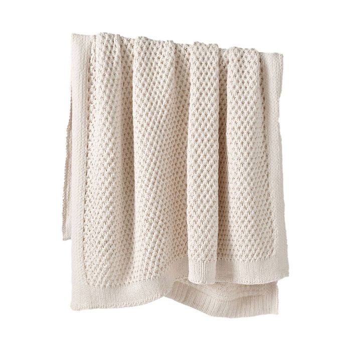 Bianca Sofala Throw Rug Polyester Chenille Cream