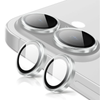 Metal Camera Lens Glass Individual Eagle Protector Cover - For Apple iPhone 16 / 16 Plus (2pcs) - Silver