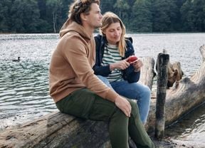 two people at a campsite