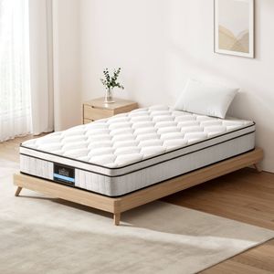 Giselle Bedding Mattress Boucle Fabric Cover Medium Firm 22cm King Single