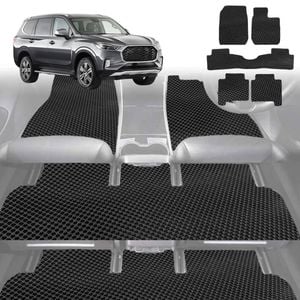 6D Diamond Car Floor Mats for LDV D90 2017-Current-Ultimate Set-Black-Outback GT