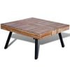 vidaXL Teak Wood Coffee Table Square Reclaimed Side Living Room Furniture