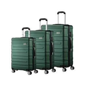 Mazam 3PCS Luggage Suitcase Set TSA Lock Green