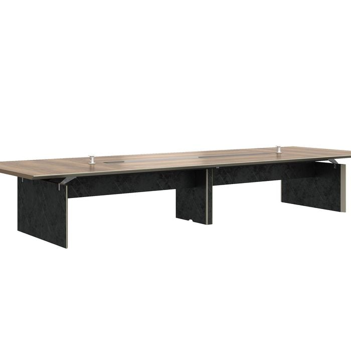 Knight 360cm Boardroom Table Conference Room Table - Brown Oak