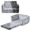 VEVOR 2-in-1 Kids Sofa Gray with Armrests 28D Sponge and Flannel for Reading Gaming