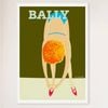 Galrie Bally Shoes 1980 Vintage Advertising Poster by Pierre FixMasseau for Home Decor, White Frame, 50 x 70cm (20 x 28inch)