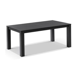 Santorini 1.8m Outdoor Rectangle Aluminium Dining Table Charcoal