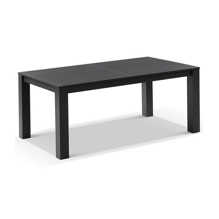Santorini 1.8m Outdoor Rectangle Aluminium Dining Table Charcoal