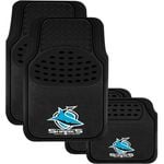 CRONULLA SHARKS Official NRL Universal Rubber Car Floor Mats Carpet