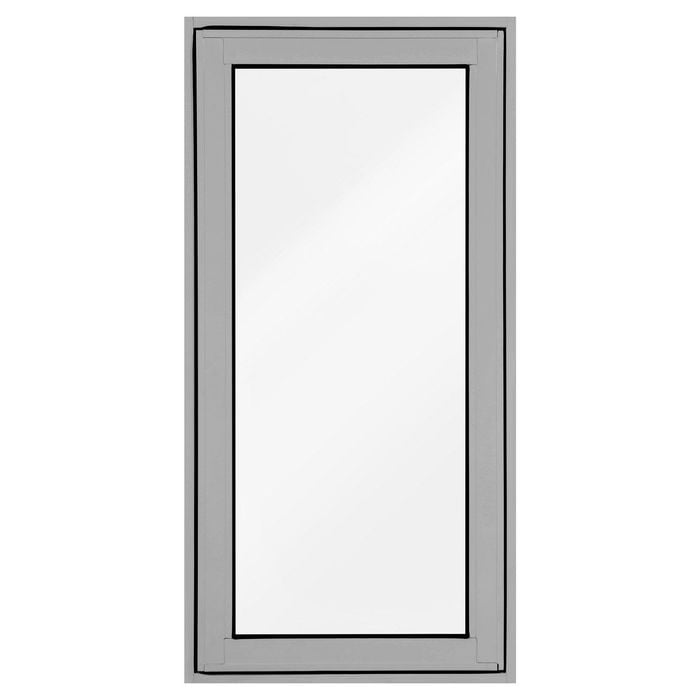 Polar     View 600 x 1200mm Silver Grey Frosted Glass Openable Double Glazed Window