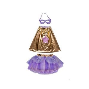 3pc Great Pretenders Superduper Tutu Costume Set Rose Gold Size 4-6 Kids 4y+
