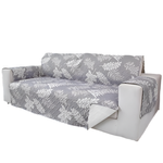 Splendid Living Sofa Cover Quilted Couch Covers Lounge Pet Protector Slipcovers Grey Leaves