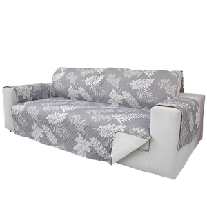 Splendid Living Sofa Cover Quilted Couch Covers Lounge Pet Protector Slipcovers Grey Leaves