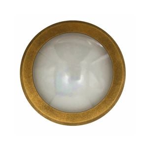 Cla Lighting Exterior Led Step Wall Light Ip65 Antique Brass 240v Round