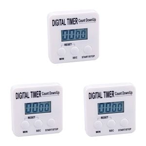 3PK Appetito 100 Minutes Digital Timer Home Kitchen Cooking White