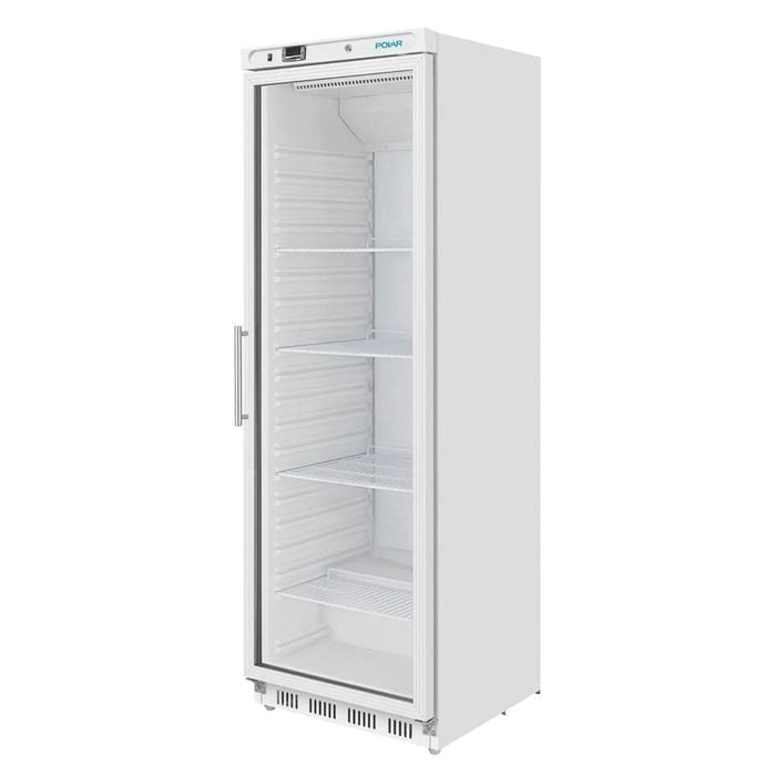 Polar C-series Upright White Display Fridge - 400ltr - Cz786-a