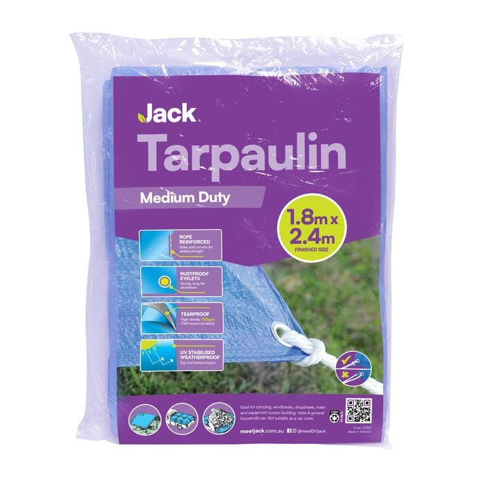 Jack 1.8 x 2.4m Medium Duty Tarpaulin