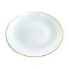 6x 10pc Partyware Heavy Duty Reusable Plates Set W/ Gold Rim 250mm White