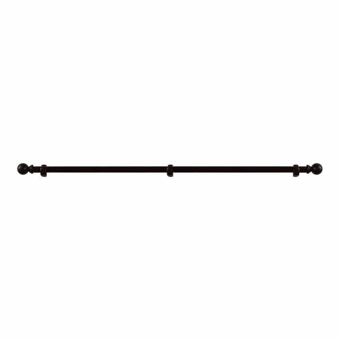 Windoware 33mm x 210cm Walnut Wooden Curtain Rod Set