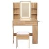 Artiss Dressing Table Led Vanity Desk Set Stool Wood
