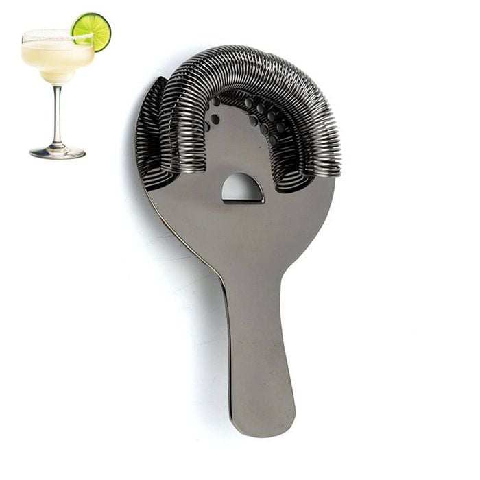 Catzon Cocktail Strainer 304 Stainless Steel with Spring-Black