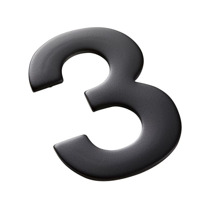 Sandleford 50mm Black Mode Self Adhesive House Number 3