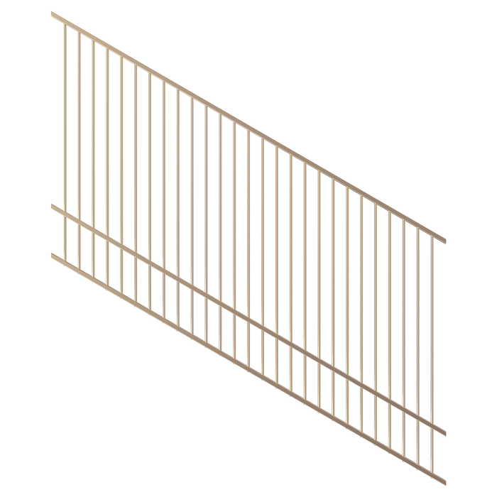 ProtectorAl 1201-2400W x 1500H Primrose Raked 16-30º Flat Top Pool Fence Panel