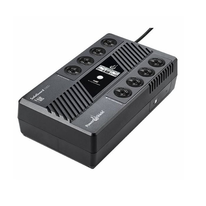 Powershield Safeguard 1000va/600w Line Interactive, Powerboard Style Ups With Avr, 4 Aus Sockets, Wall Mountable,